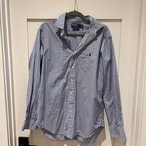 Polo Ralph Lauren Blue Plaid Long Sleeve Button-Up Shirt